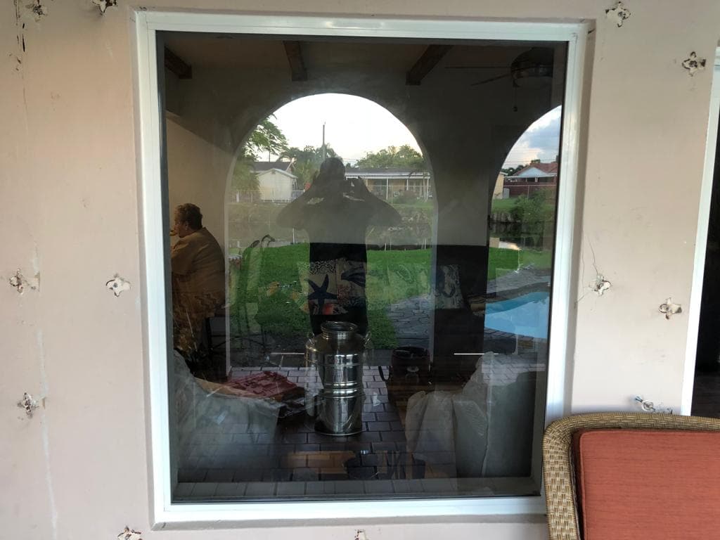 Impact windows installed during new construction of a modern home in Aventura Florida with clean professional finish and energy efficient glass